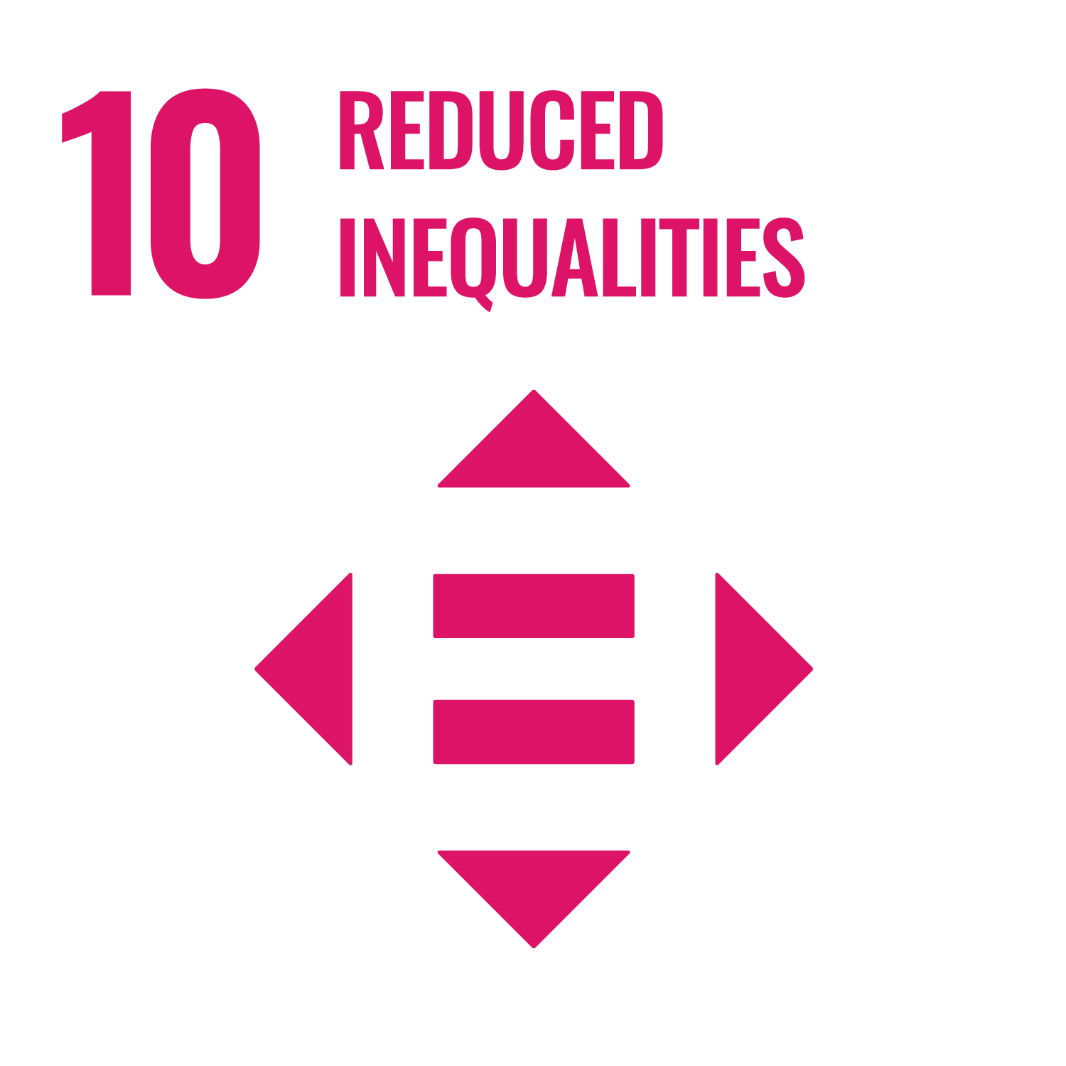 Icon of the UN Sustainable Development Goal 10 - Reduce inequalities